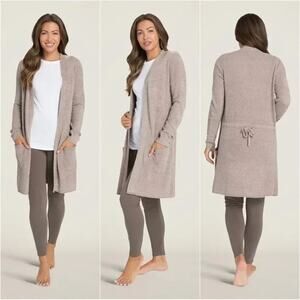 Barefoot Dreams CozyChic Ultra lite Santa Monica Long Cardigan XL Blush Pink